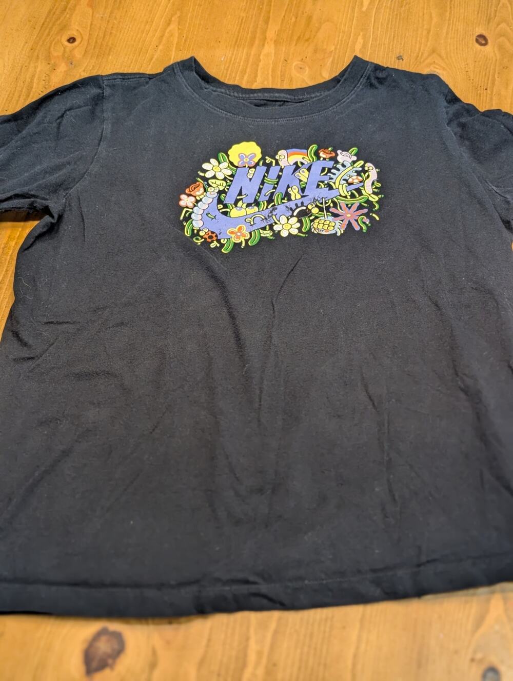 Nike S/S Graphic Tee, Girl's XL/14, Black, GU